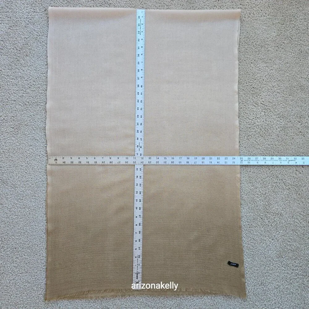 J. Crew Wool Scarf Ombre Gradient Tan to Cream